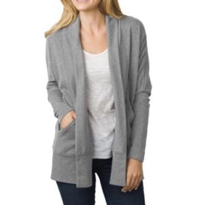 Prana Centerpiece Terry Wrap Pockets Gray XS